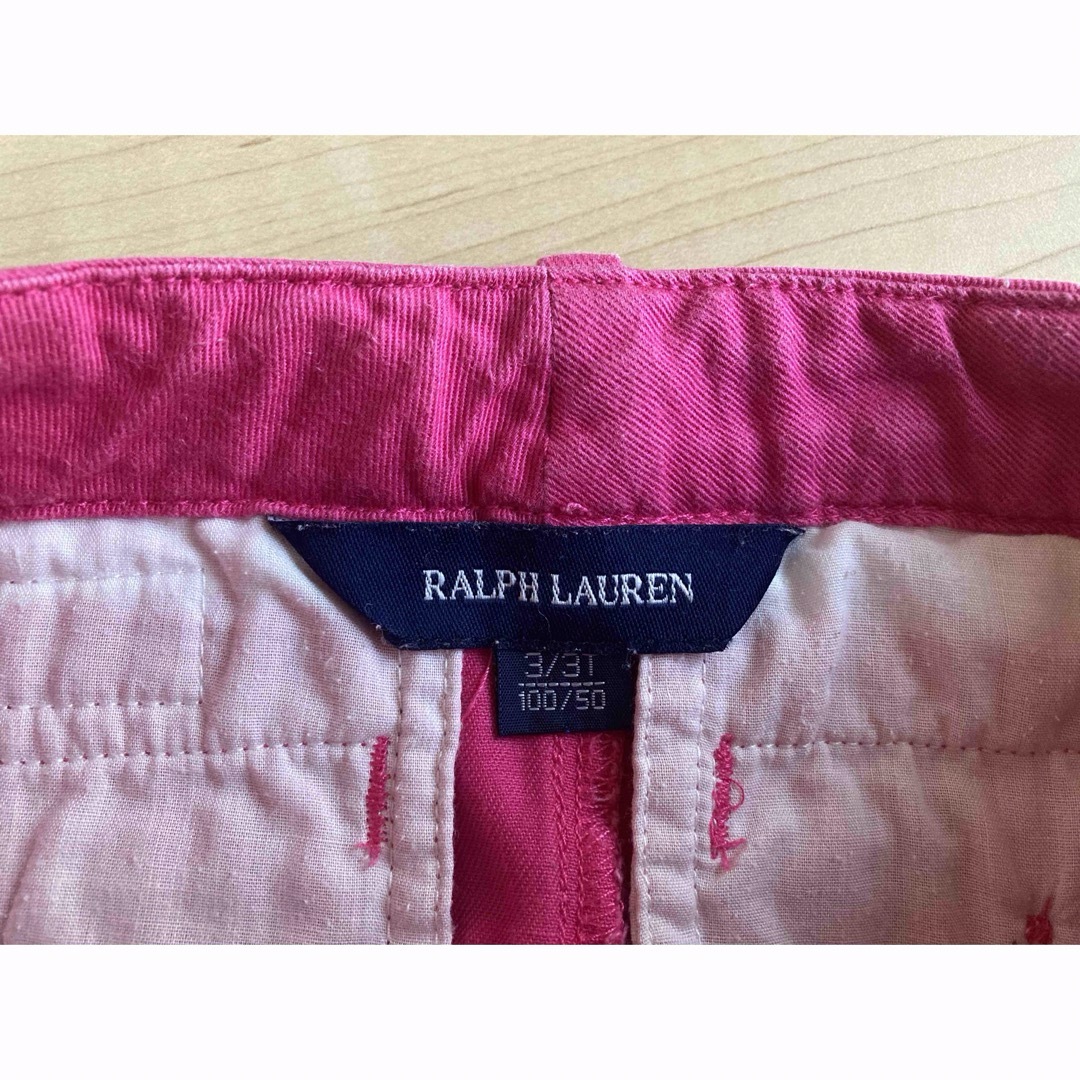 POLO RALPH LAUREN(ポロラルフローレン)のラルフローレン ショートパンツ ピンク 100cm キッズ/ベビー/マタニティのキッズ服女の子用(90cm~)(パンツ/スパッツ)の商品写真