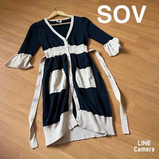 Sov. - SOV  シルク混ワンピース　カーディガン