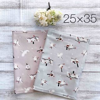 ランチョンマット　25×35  女の子　シマエナガ　鳥　2枚(外出用品)