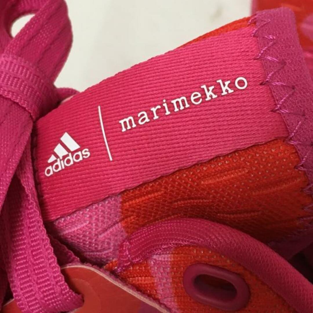 marimekko(マリメッコ)のmarimekko(マリメッコ) スニーカー 25 レディース - ピンク×レッド×白 adidasコラボ 化学繊維 レディースの靴/シューズ(スニーカー)の商品写真