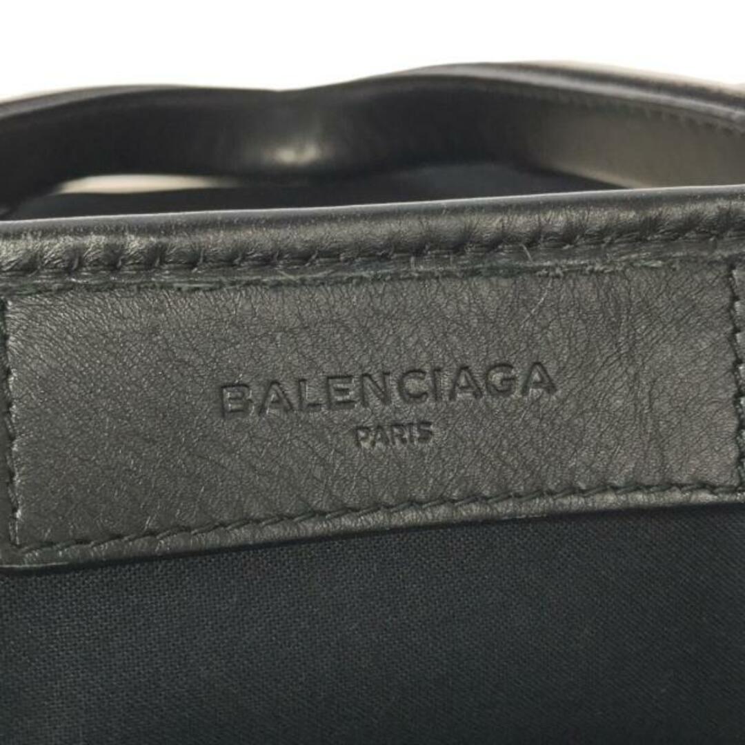 Balenciaga(バレンシアガ)のBALENCIAGA(バレンシアガ) トートバッグ ネイビーカバスS 339933 アイボリー×黒 キャンバス×レザー レディースのバッグ(トートバッグ)の商品写真