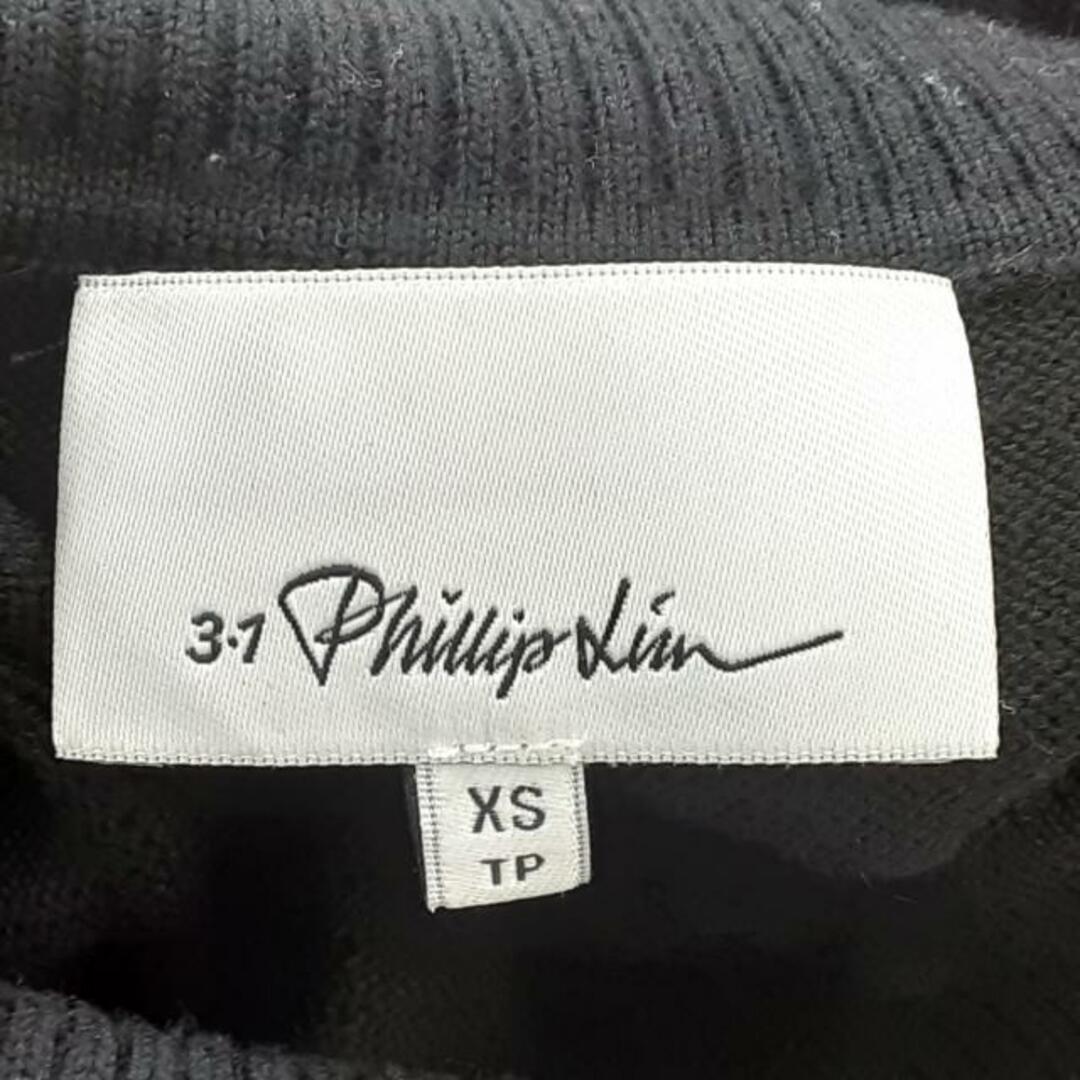 3.1 Phillip Lim(スリーワンフィリップリム)の3.1 Phillip lim(スリーワンフィリップリム) 長袖セーター サイズXS レディース美品  - 黒×白 タートルネック レディースのトップス(ニット/セーター)の商品写真