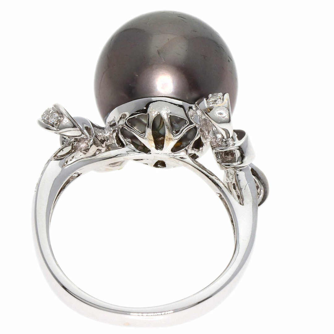 SELECT JEWELRY ブラックパール 真珠 ダイヤモンド リング・指輪 K18WG レディース レディースのアクセサリー(リング(指輪))の商品写真