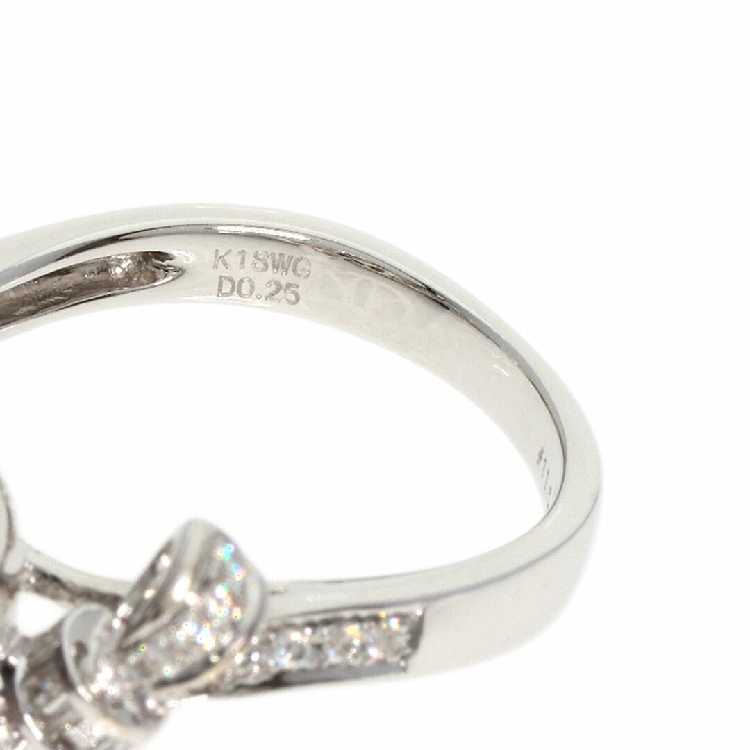 SELECT JEWELRY ブラックパール 真珠 ダイヤモンド リング・指輪 K18WG レディース レディースのアクセサリー(リング(指輪))の商品写真