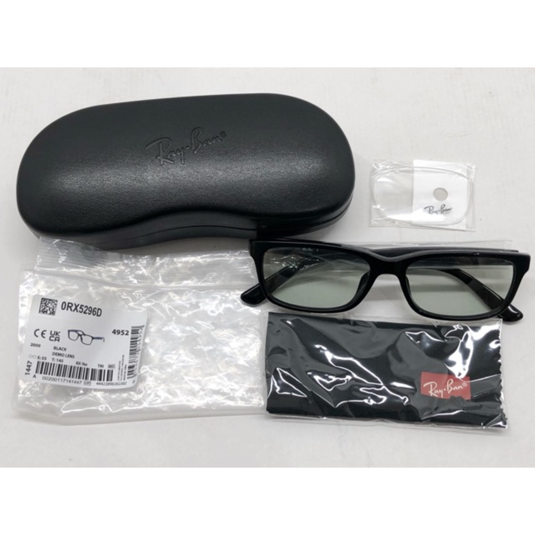 Ray-Ban(レイバン)のRay-Ban(レイバン) カラーレンズ サングラス アイウェア メガネフレーム ブラック×グリーン / RB5296-D 55□16 145 【C1022-007】 メンズのファッション小物(サングラス/メガネ)の商品写真