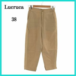 美品 Lucruca ルクルカ パンツ カジュアル オシャレ ブラウン 38(クロップドパンツ)