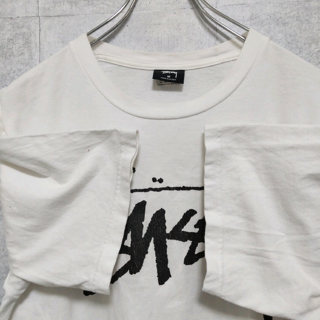STUSSY(ステューシー)のSTUSSY ステューシー  半袖Tシャツ ホワイト M メキシコ製 メンズのトップス(Tシャツ/カットソー(半袖/袖なし))の商品写真