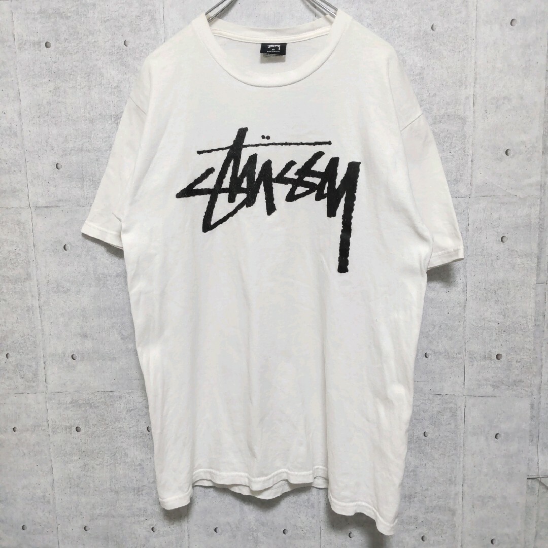 STUSSY(ステューシー)のSTUSSY ステューシー  半袖Tシャツ ホワイト M メキシコ製 メンズのトップス(Tシャツ/カットソー(半袖/袖なし))の商品写真