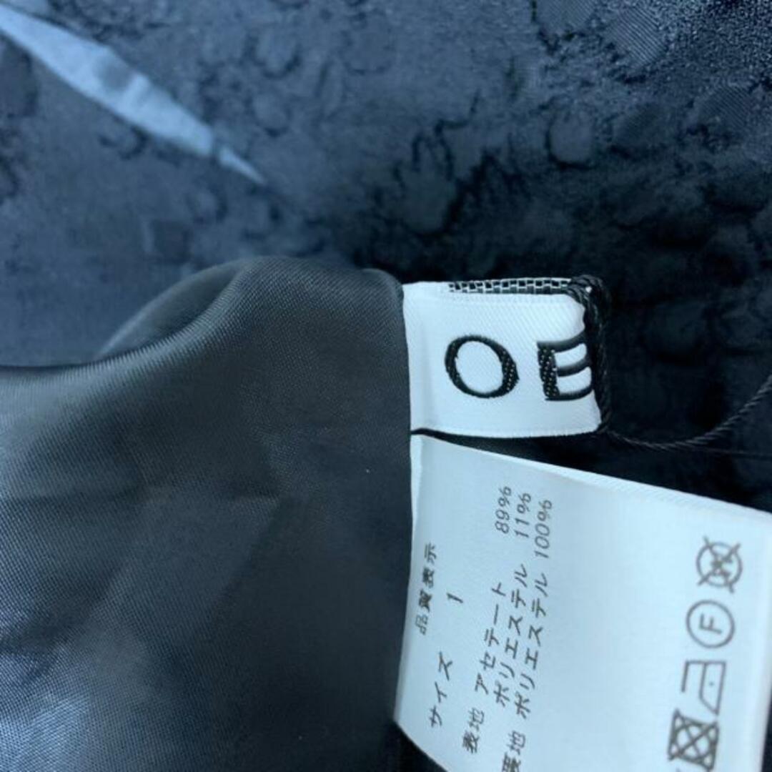 OBLI(オブリ)のOBLI(オブリ) ワンピース サイズ1 S レディース美品  - 黒 キャミワンピ/ロング/フラワー(花) レディースのワンピース(その他)の商品写真