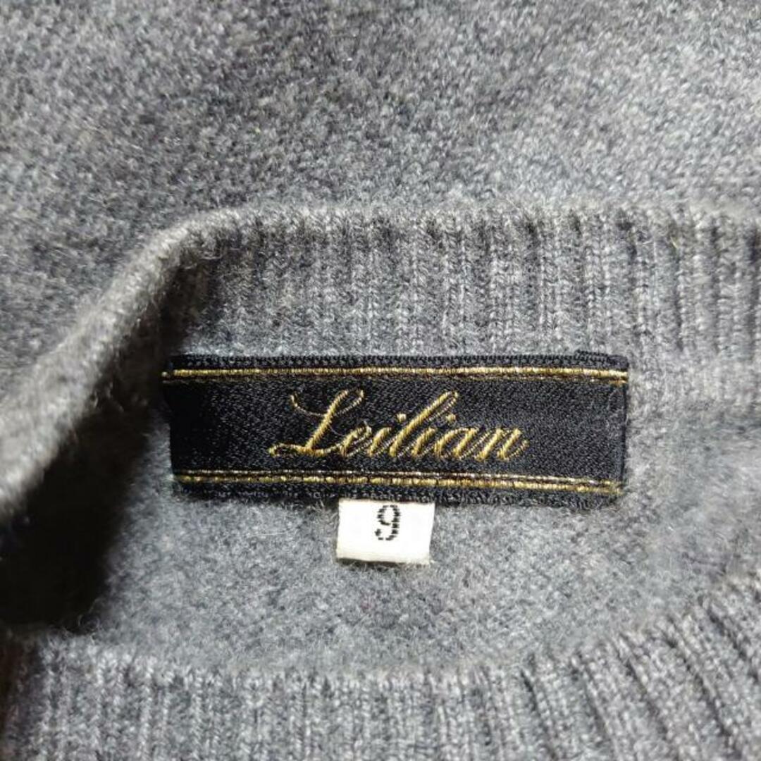 leilian(レリアン)のLeilian(レリアン) 長袖セーター サイズ9 M レディース美品  - グレー カシミヤ 毛 レディースのトップス(ニット/セーター)の商品写真