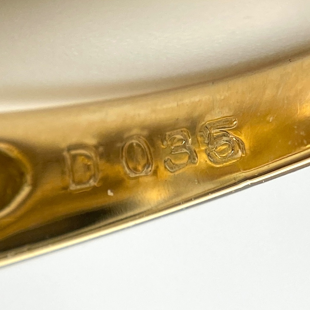 シトリン デザインリング 11.5号 K18 【中古】 レディースのアクセサリー(リング(指輪))の商品写真