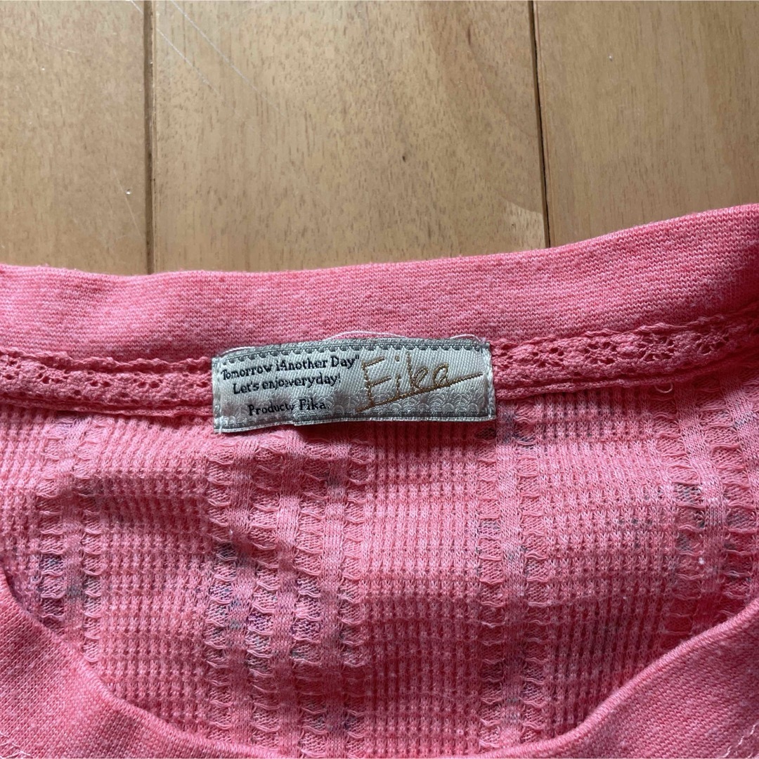 Fika 花柄　長袖Tシャツ　ピンク レディースのトップス(Tシャツ(長袖/七分))の商品写真