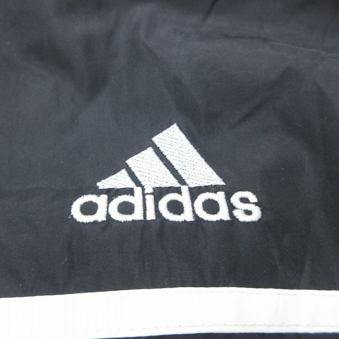 adidas(アディダス)の古着 アディダス adidas 長袖 ナイロン ジャケット パーカー キッズ ボーイズ 子供服 90年代 90s ビッグロゴ 刺繍 リバーシブル 黒他 ブラック 23oct24 キッズ/ベビー/マタニティのベビー服(~85cm)(シャツ/カットソー)の商品写真