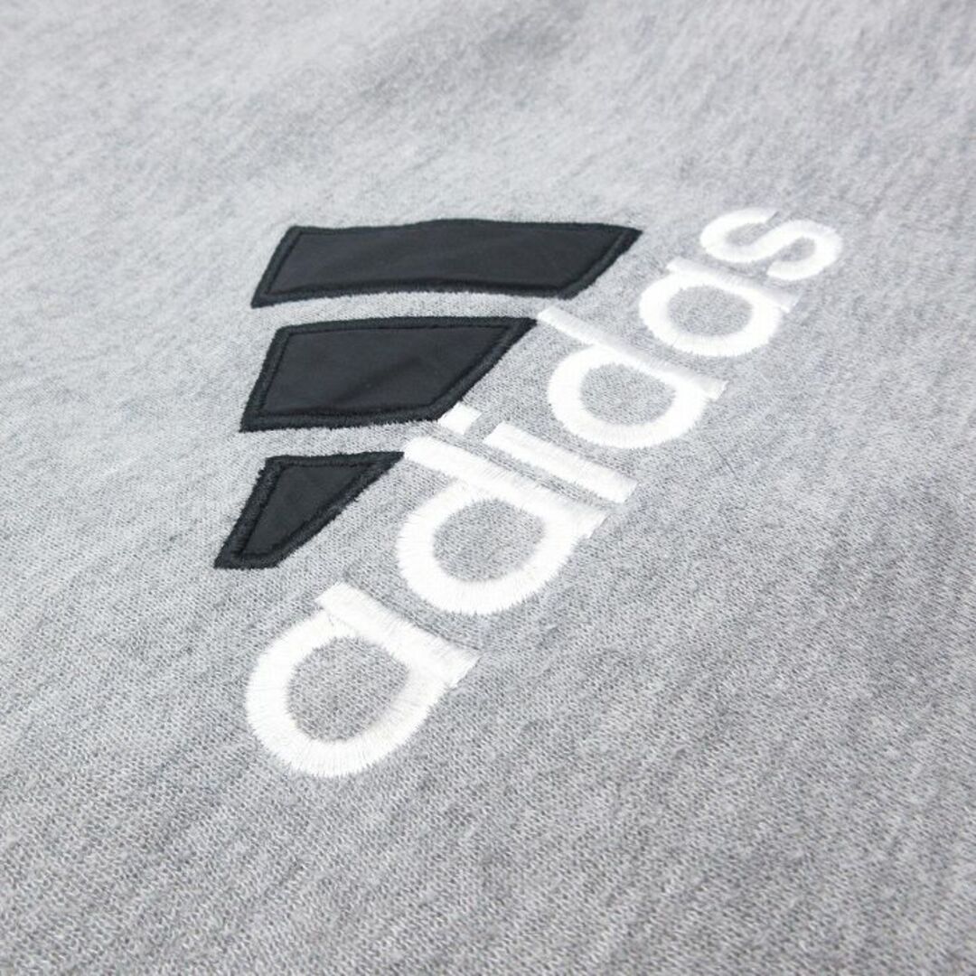 adidas(アディダス)の古着 アディダス adidas 長袖 ナイロン ジャケット パーカー キッズ ボーイズ 子供服 90年代 90s ビッグロゴ 刺繍 リバーシブル 黒他 ブラック 23oct24 キッズ/ベビー/マタニティのベビー服(~85cm)(シャツ/カットソー)の商品写真