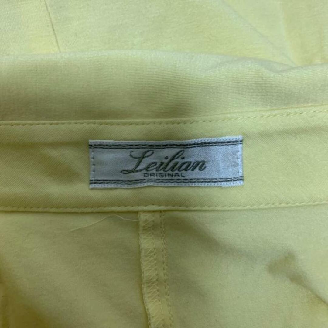 leilian(レリアン)のLeilian(レリアン) 長袖ポロシャツ サイズ13＋ S レディース美品  - ライトイエロー レディースのトップス(ポロシャツ)の商品写真