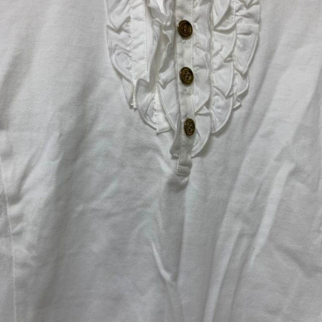 Burberry LONDON(バーバリーロンドン) 半袖ポロシャツ サイズ2 M レディース美品  - 白 フリル レディースのトップス(ポロシャツ)の商品写真