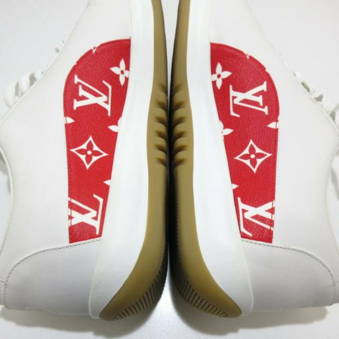 LOUIS VUITTON(ルイヴィトン)のLOUIS VUITTON(ルイヴィトン) スニーカー 7 メンズ Supremeコラボ 白×レッド レザー メンズの靴/シューズ(スニーカー)の商品写真