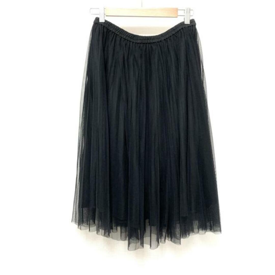 Rose Tiara(ローズティアラ)のRose Tiara(ローズティアラ) ロングスカート サイズ42 L レディース美品  - 黒 チュール/ウエストゴム レディースのスカート(ロングスカート)の商品写真