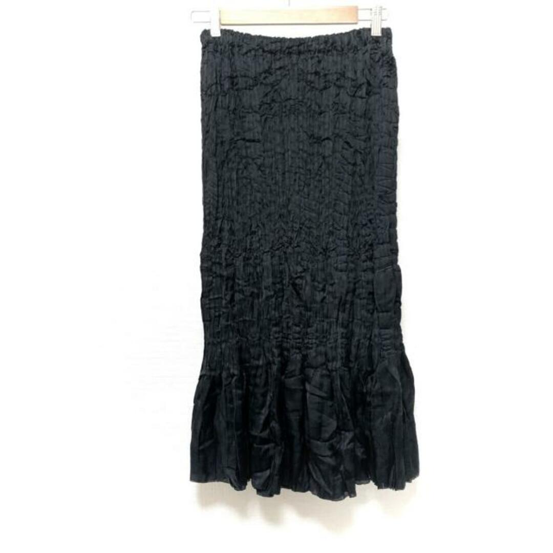ISSEYMIYAKE(イッセイミヤケ) ロングスカート サイズ02 M レディース美品 - 黒 FETE/プリーツ