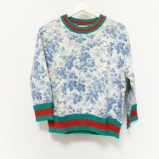 Gucci - GUCCI(グッチ) 長袖カットソー サイズM レディース美品  - アイボリー×レッド×マルチ 花柄