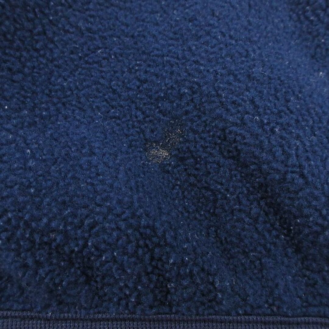 L★古着 IZOD 長袖 フリース ジャケット メンズ 90年代 90s ワンポイントロゴ 大きいサイズ USA製 紺 ネイビー 23oct16 中古 アウター メンズのジャケット/アウター(ダッフルコート)の商品写真