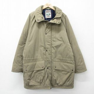 XL★古着 長袖 ジャケット コート メンズ 90年代 90s 大きいサイズ ロング丈 ラグラン ベージュ カーキ 23oct21 中古 アウター(ダッフルコート)