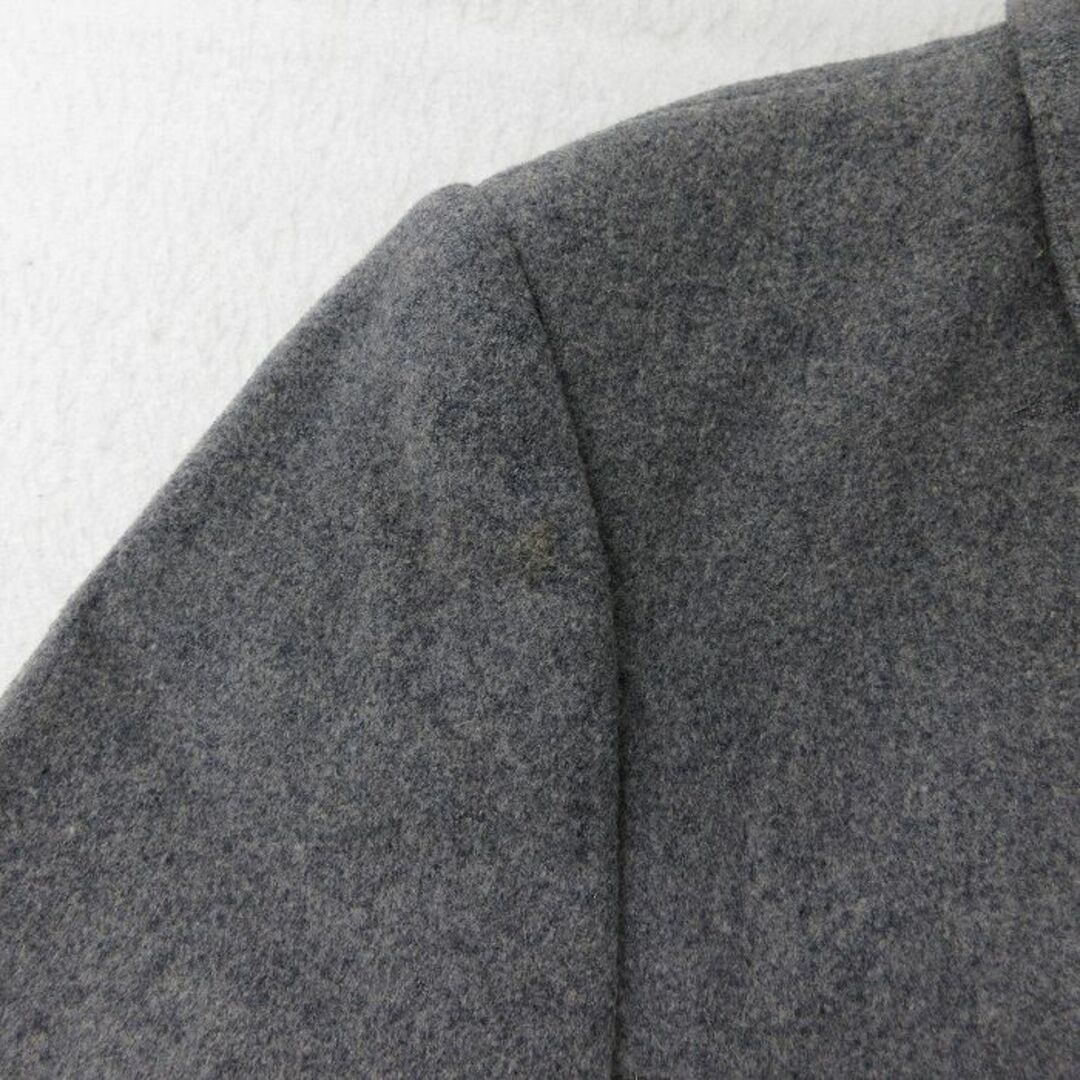 XL★古着 長袖 ウール ジャケット コート メンズ 80年代 80s ロング丈 グレー 23oct18 中古 アウター メンズのジャケット/アウター(ダッフルコート)の商品写真
