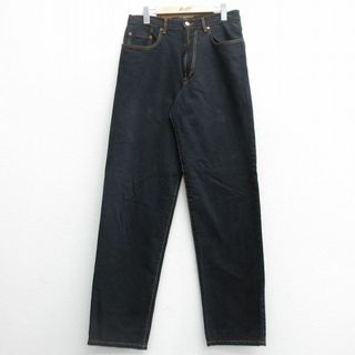 ラッキーブランド(Lucky Brand)のW31★古着 ラッキーブランド Lucky Brand ジーンズ メンズ 90年代 90s コットン USA製 黒 ブラック デニム 23oct21 中古 ボトムス ジーパン Gパン ロング パンツ(ワークパンツ/カーゴパンツ)