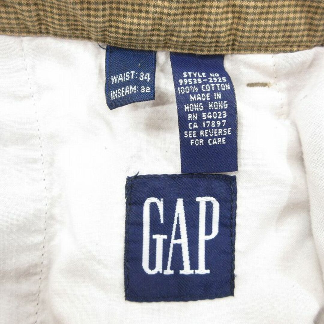 GAP(ギャップ)のW34★古着 ギャップ GAP パンツ メンズ 90年代 90s コットン ベージュ カーキ 【spe】 23oct25 中古 ボトムス ロング メンズのパンツ(ワークパンツ/カーゴパンツ)の商品写真