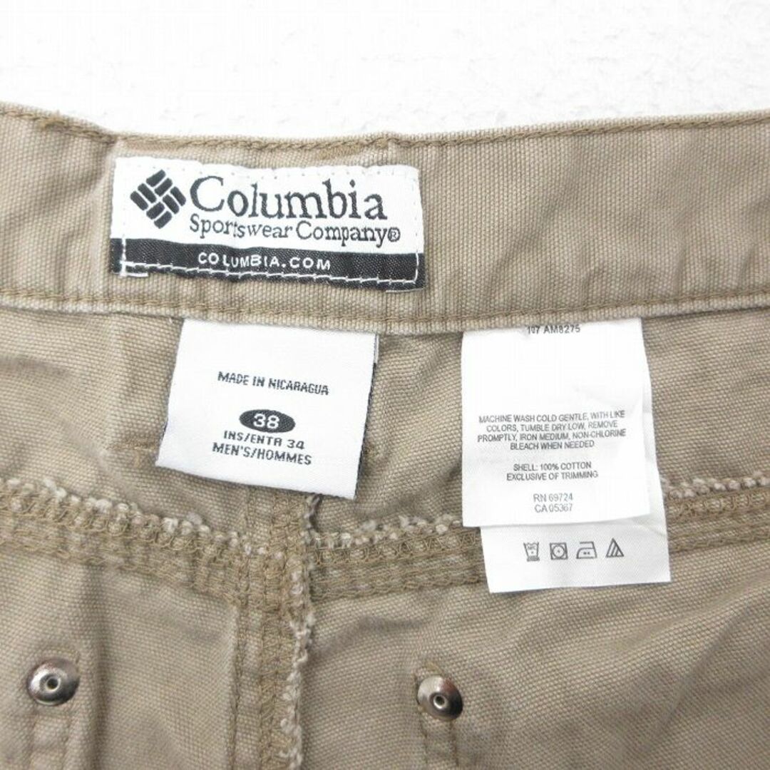 Columbia(コロンビア)のW38★古着 コロンビア COLUMBIA ペインター パンツ メンズ 00年代 00s ダック地 コットン ベージュ系 カーキ 23oct25 中古 ボトムス ロング メンズのパンツ(ワークパンツ/カーゴパンツ)の商品写真