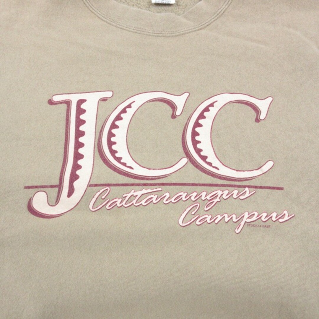 Lee(リー)のXL★古着 リー Lee 長袖 スウェット メンズ 00年代 00s JCC クルーネック ベージュ カーキ 23oct19 中古 スエット トレーナー トップス メンズのトップス(パーカー)の商品写真