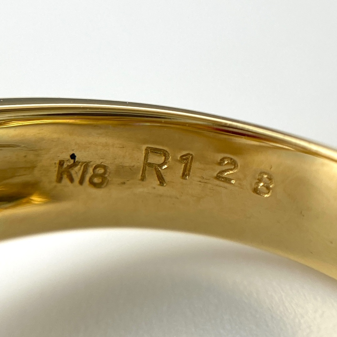 ルビー デザインリング 14.5号 K18 【中古】 レディースのアクセサリー(リング(指輪))の商品写真