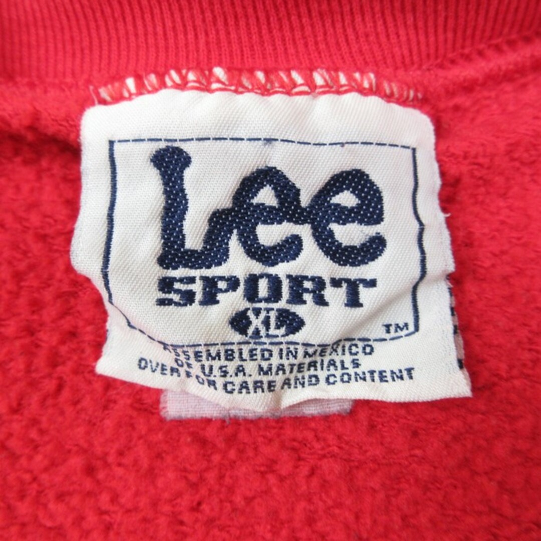 Lee(リー)のXL★古着 リー Lee 長袖 スウェット メンズ 00年代 00s NFL タンパベイバッカニアーズ 刺繍 大きいサイズ クルーネック 赤 レッド アメフト スーパーボウル 23oct21 中古 スエット トレーナー トップス メンズのトップス(パーカー)の商品写真