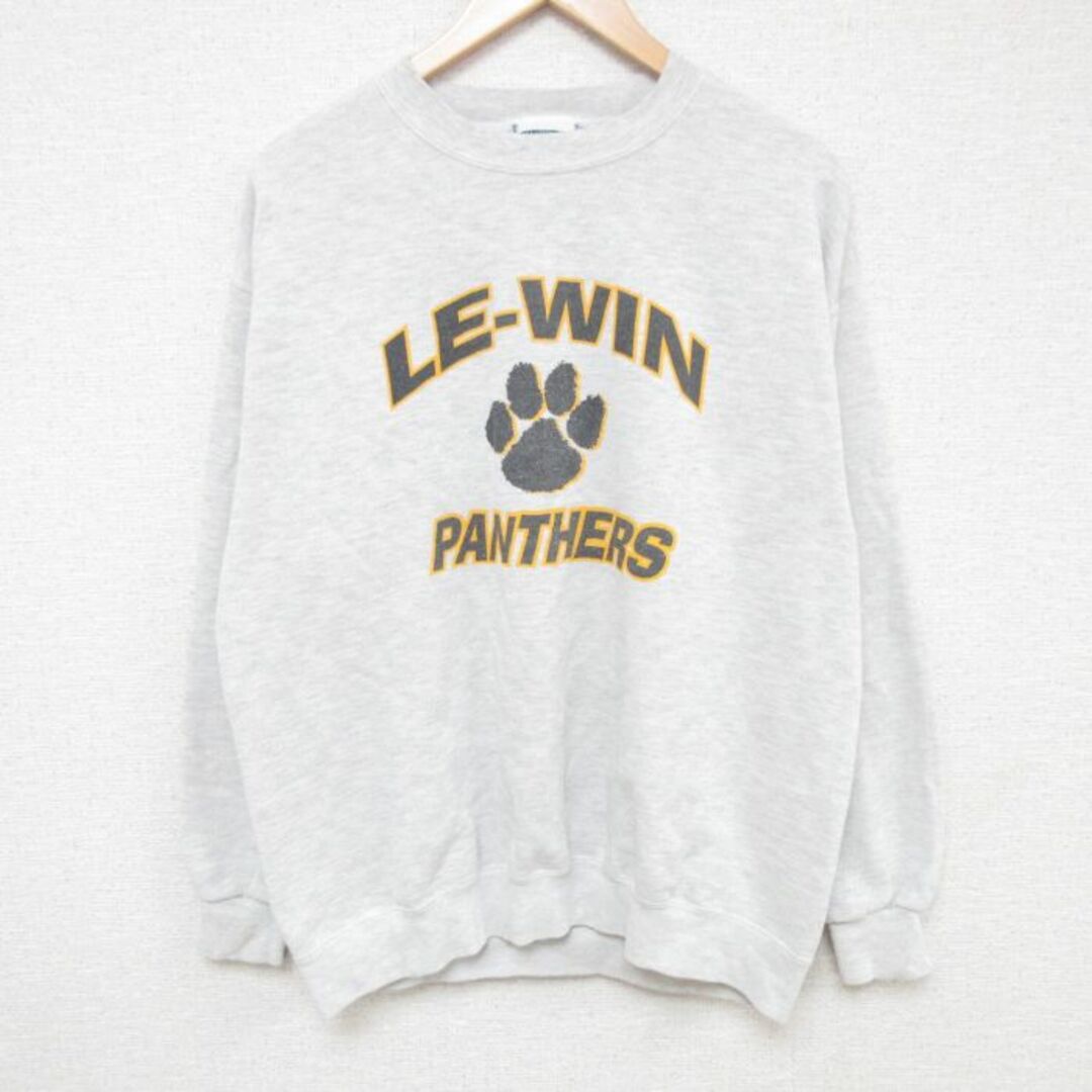 Lee(リー)のL★古着 リー Lee 長袖 スウェット メンズ 00年代 00s LE WIN PANTHERS クルーネック 薄グレー 霜降り 23oct21 中古 スエット トレーナー トップス メンズのトップス(パーカー)の商品写真