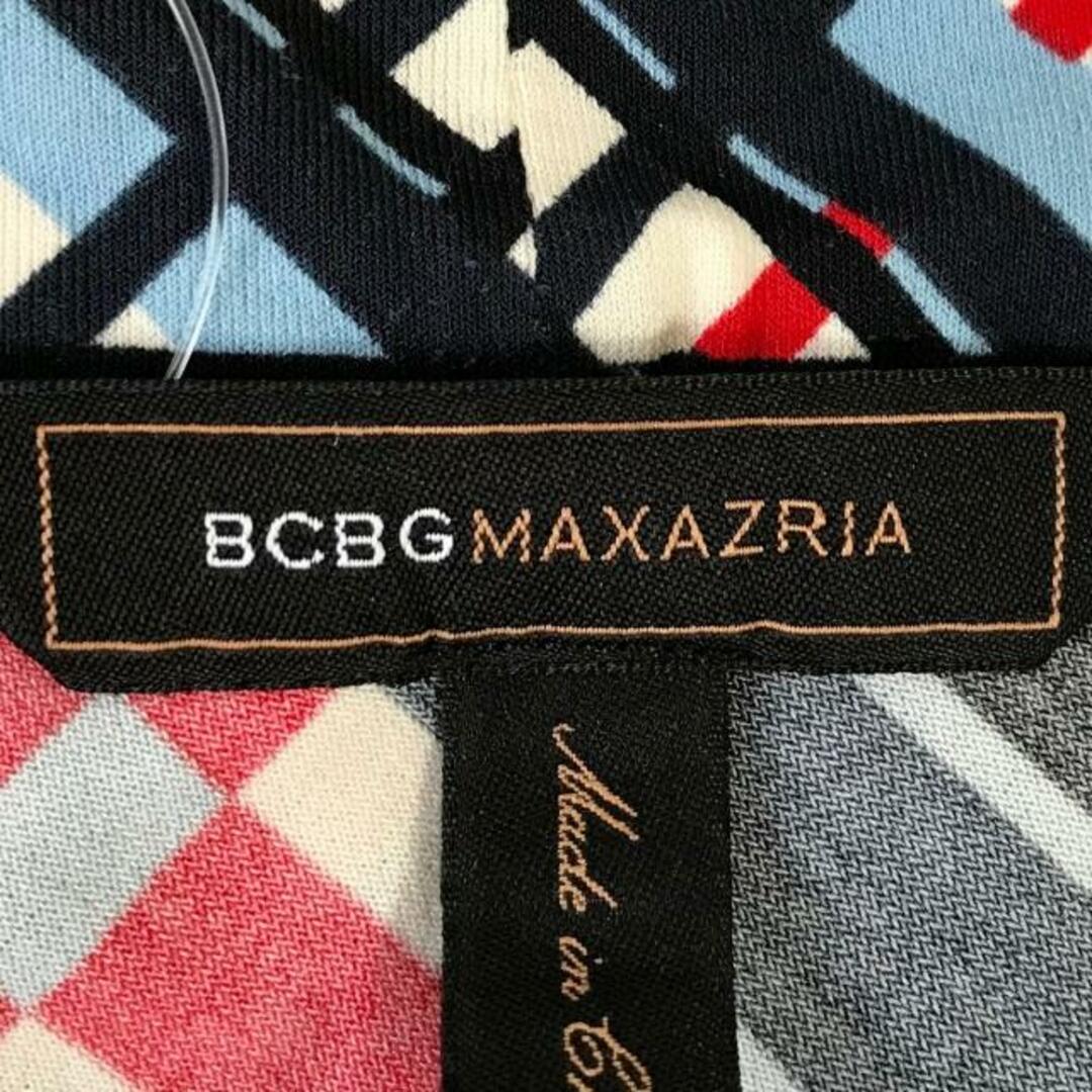 BCBGMAXAZRIA(ビーシービージーマックスアズリア)のBCBGMAXAZRIA(ビーシービージーマックスアズリア) ワンピース サイズM レディース - ライトブルー×レッド×黒 ノースリーブ/ひざ丈/チェック柄 レディースのワンピース(その他)の商品写真