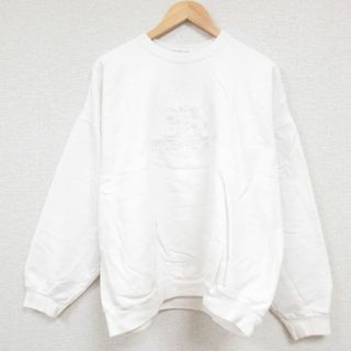 ヘインズ(Hanes)のXL★古着 ヘインズ Hanes 長袖 スウェット メンズ 00年代 00s ボカラトン フロリダ 刺繍 大きいサイズ クルーネック 白 ホワイト 23oct24 中古 スエット トレーナー トップス(パーカー)