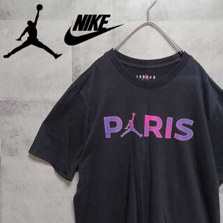 ジョーダン(Jordan Brand（NIKE）)のJORDAN NIKE パリサンジェルマン メンズTシャツ ブラック XL(Tシャツ/カットソー(半袖/袖なし))