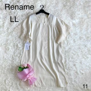 ★美品★Rename リネーム　半袖ワンピース　LLサイズ(ひざ丈ワンピース)