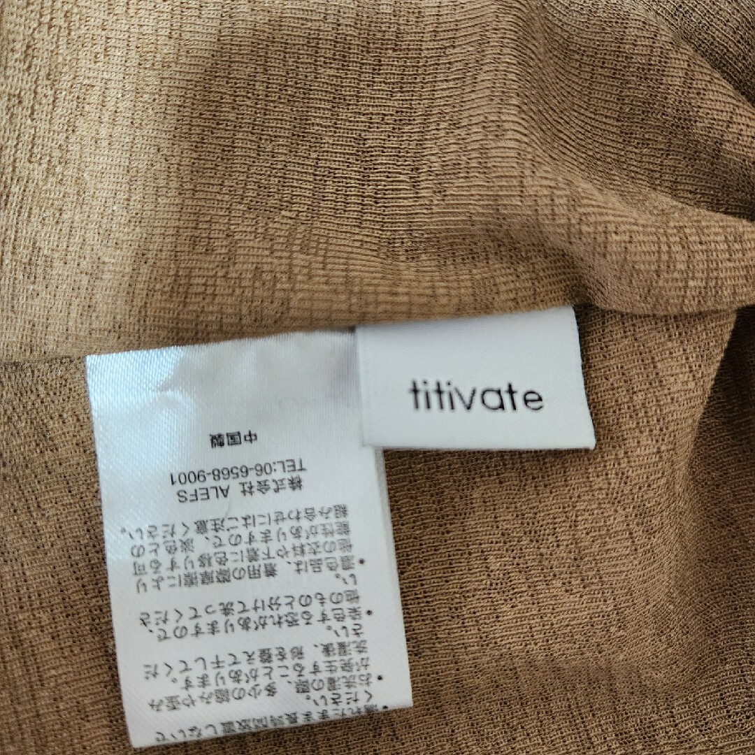 titivate(ティティベイト)のtitivate  シアートップス レディースのトップス(シャツ/ブラウス(長袖/七分))の商品写真