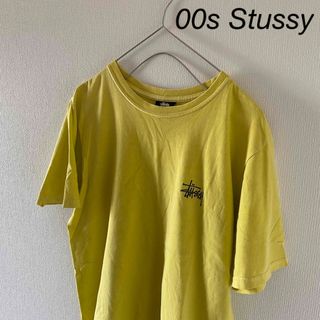 ステューシー(STUSSY)の00sStussyステューシーtシャツ半袖メンズイエロー黄sm(Tシャツ/カットソー(半袖/袖なし))