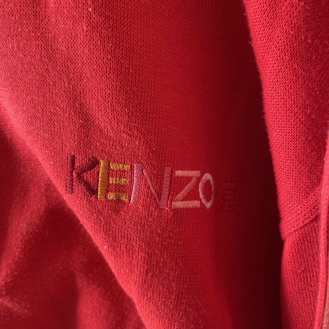 KENZO(ケンゾー)の90sKENZOケンゾーハーフジップロンtシャツメンズ長袖レッド赤m メンズのトップス(Tシャツ/カットソー(七分/長袖))の商品写真