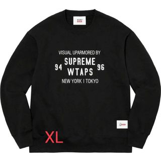 シュプリーム(Supreme)の【美品】WTAPS SUPREME CREWNECK BLACK XL(スウェット)