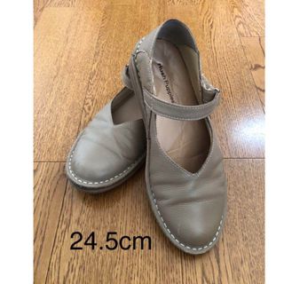 ハッシュパピー(Hush Puppies)のハッシュパピー　レディース　ベージュ　本革　24.5cm(ローファー/革靴)