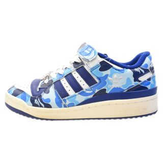 アディダス(adidas)のadidas アディダス ×A BATHING APE FORUM84 BAPE LOW アベイシングエイプ フォーラム ベイプ ローカットスニーカー ブルー/ホワイト US9/27cm ID4772(スニーカー)