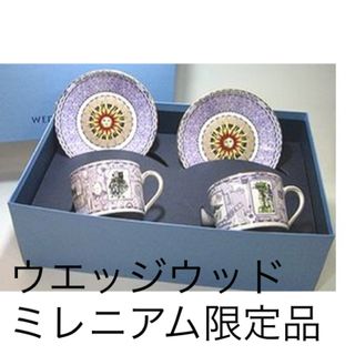 WEDGWOOD - 【未使用箱付】ウェッジウッド　ミレニアム　1999年限定カップ＆ソーサ2客セット