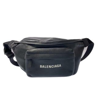 BALENCIAGA(バレンシアガ) ウエストポーチ エブリデイ ロゴ ベルトパック 552375 黒 レザー