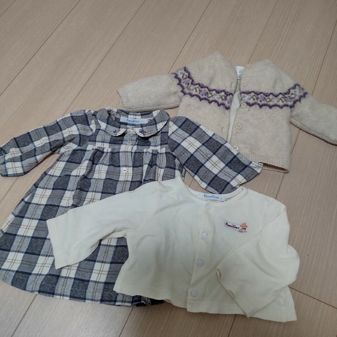 familiar(ファミリア)のfamiliar baby GAP セット ワンピース カーディガン キッズ/ベビー/マタニティのベビー服(~85cm)(ワンピース)の商品写真