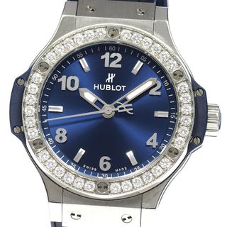 ウブロ(HUBLOT)のウブロ HUBLOT 361.SX.7170.LR.1204 ビッグバン スチールブルー ダイヤベゼル クォーツ ボーイズ 美品 _804972(腕時計(アナログ))