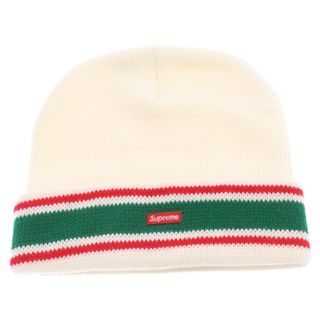 シュプリーム(Supreme)のSUPREME シュプリーム 16AW Striped Cuff Beanie ストライプニットビーニー ニット帽 ホワイト(ニット帽/ビーニー)