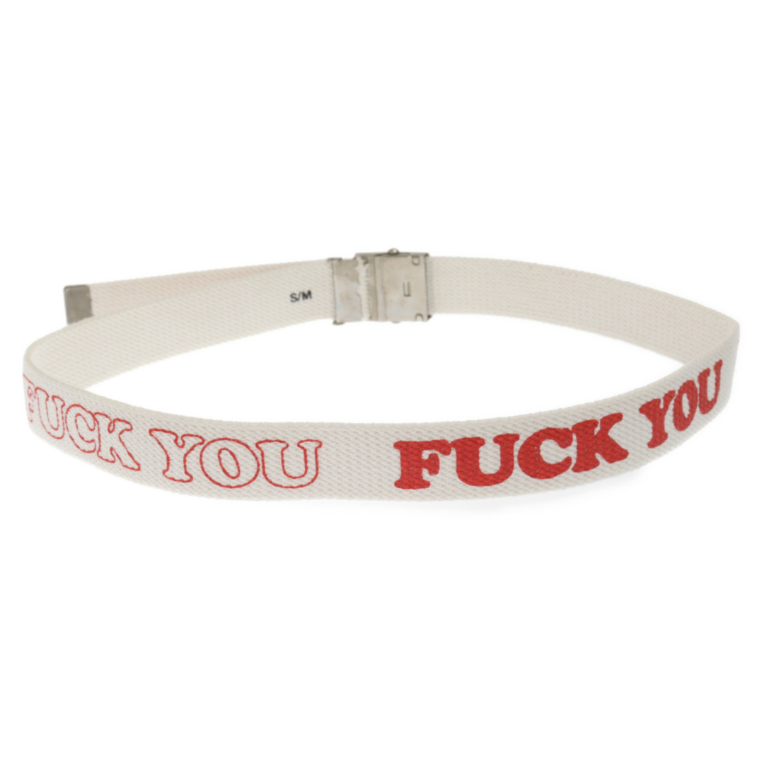 Supreme(シュプリーム)のSUPREME シュプリーム 17AW×HYSTERIC GLAMOUR Fuck You Belt ヒステリックグラマー ファックユーベルト ホワイト メンズのファッション小物(ベルト)の商品写真